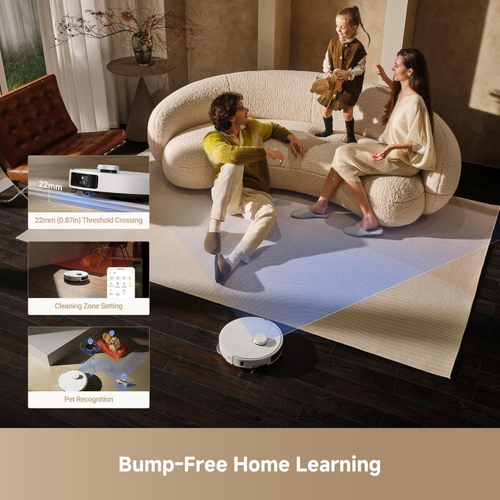 Mova P50 Pro Ultra Robot Vacuum and Mop, 19,000Pa Suction with Anti-Tangle Brush, Removable & Liftable Mop for Carpet & Floor, 167℉ Mop & Washboard Self Drying & Cleaning, Auto Empty & Refill