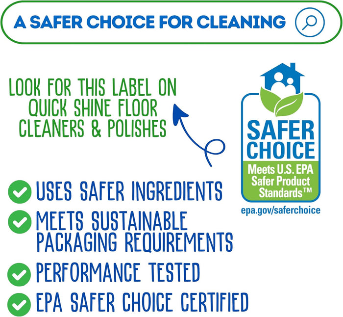 Quick Shine Pure Floor Wax 27oz | A Buffable, Waterproof Finish for Regular and Hardwood Floors | Restore Protect Refresh