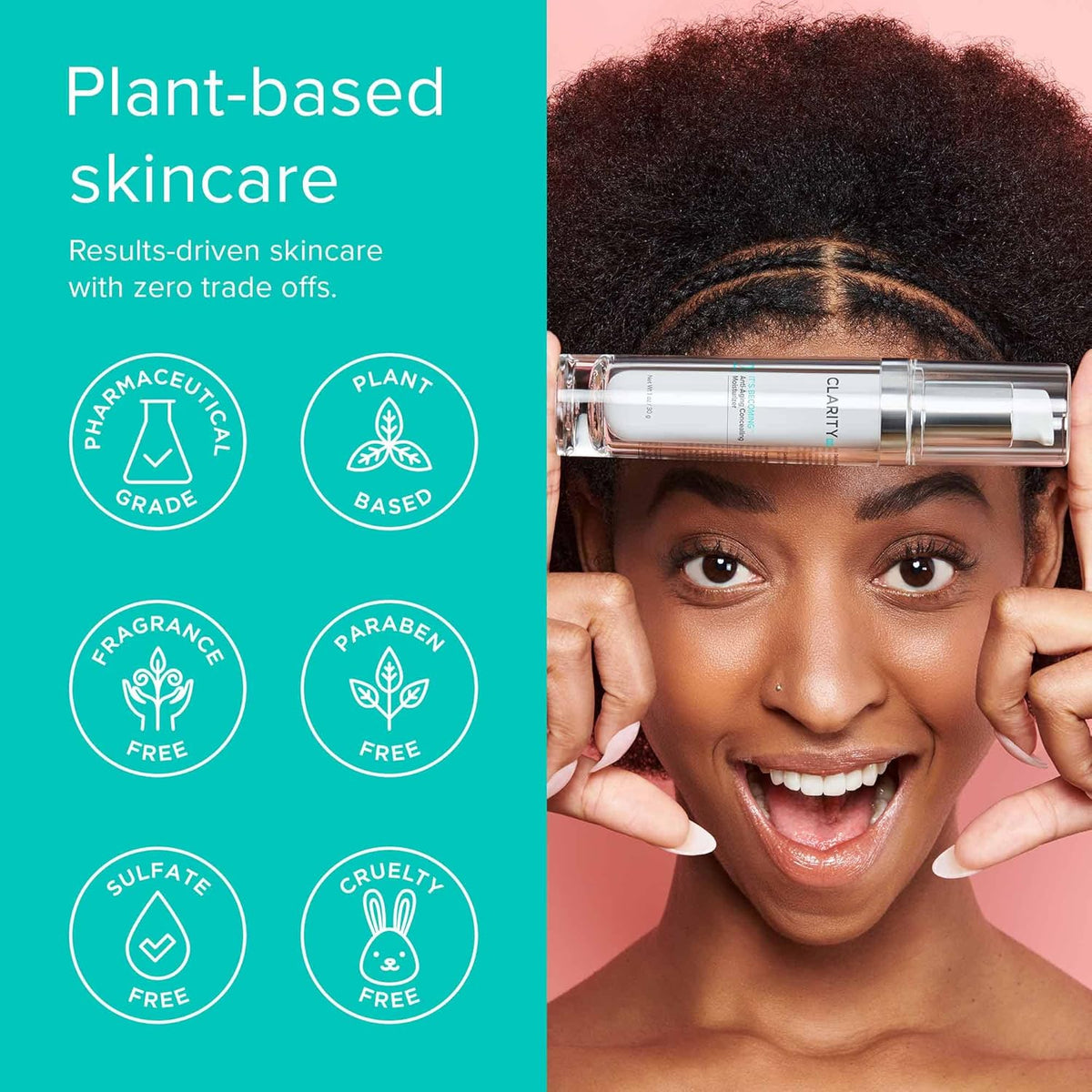ClarityRx It's Becoming Anti Aging Tinted Moisturizer, Plant Based Concealer for All Skin Tones, Paraben Free, Natural Skin Care (1 oz)