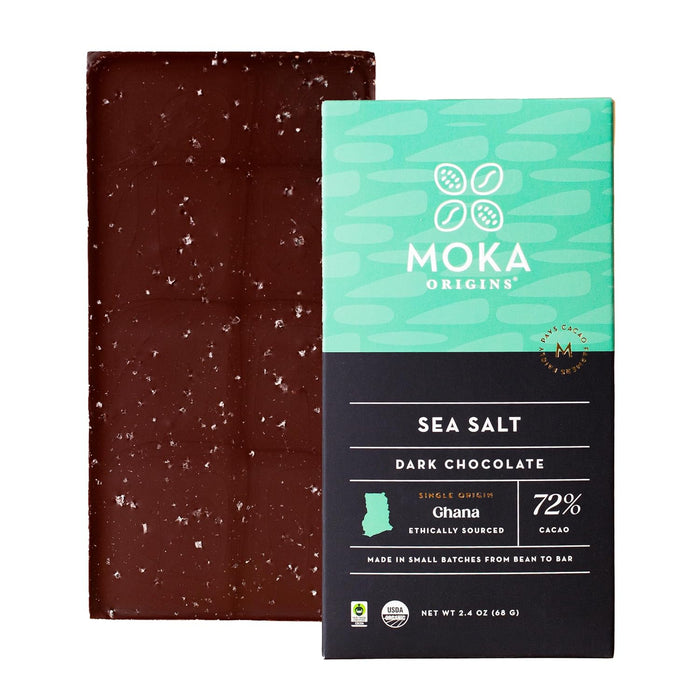 Moka Origins Organic Chocolate Bar Pack – Bean-to-Bar, Direct & Fair Trade, Small-Batch, Ethically Sourced, Gourmet, Artisan Craft Chocolate (12-Pack, Dark Milk)