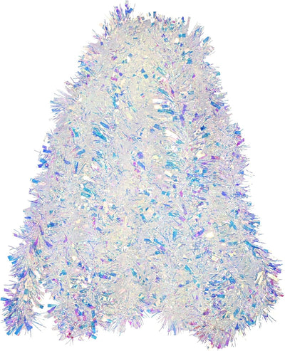 20ft/6m Christmas Tinsel Garland Iridescent Metallic Hanging Garland for Christmas Tree Fireplace Mantle Home Decoration
