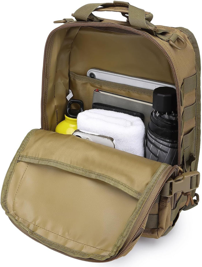 ATBP Tactical Sling Pack Big Crossbody Backpack Over Shoulder Bag Military for Men Hiking Outdoor Sport Gym