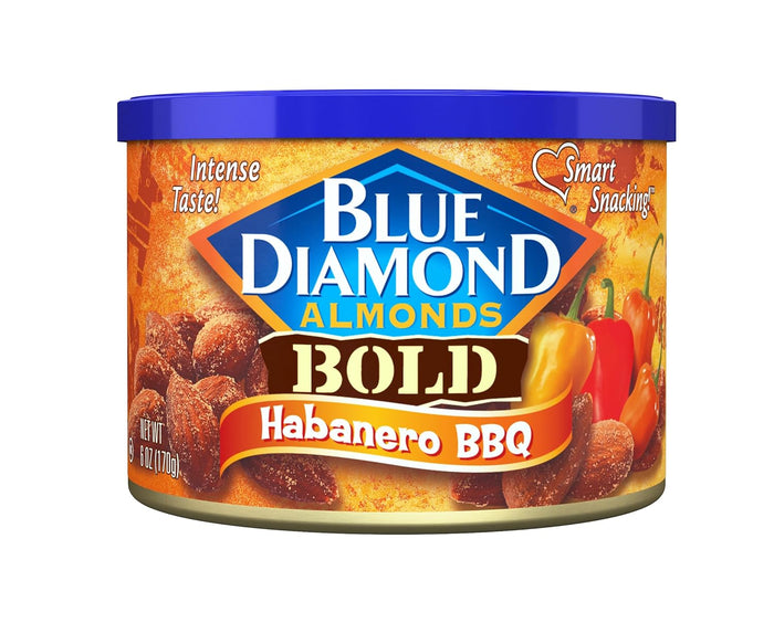Blue Diamond Almonds, Made with Mike’s Hot Honey Infused with Chilies For a Perfect Sweet and Spicy Snack Nut Combination, 6oz. Can