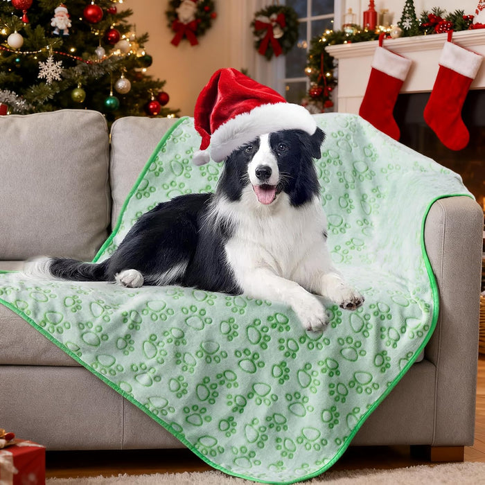 Stuffed® Premium Soft Dog Blanket Washable, 40"x32" Cat Blanket for Indoor Cats Large Medium Small Dog Puppy Essentials (Grey)