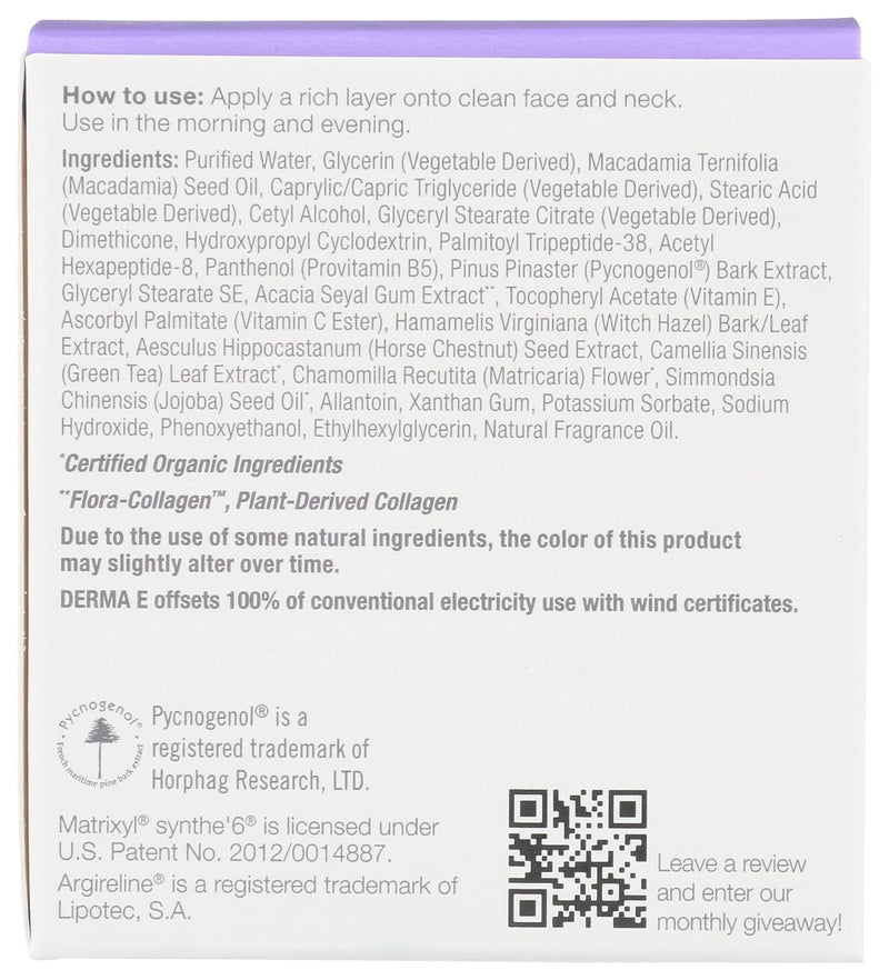 Derma E Advanced Peptides & Collagen Moisturizer Cream, Paraben Free, 2 Ounces (Pack Of 1)