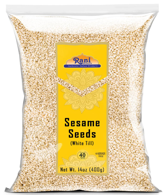 Rani Sesame Seeds Whole Brown, Raw (Till) 14oz (400gm) ~ All Natural | Gluten Friendly | NON-GMO | Kosher | Vegan | Indian Origin