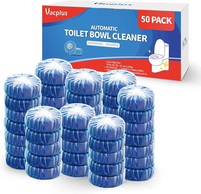 Vacplus Automatic Toilet Bowl Cleaner Tablets, Bathroom Toilet Tank Cleaner (30 PACK), VA-T165
