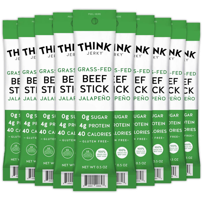 Think Jerky Meat Stick Variety Pack, High Protein, Sugar Free, Gluten Free, No Nitrates Keto Paleo Friendly - 0.5 oz Sticks, 18 Pack