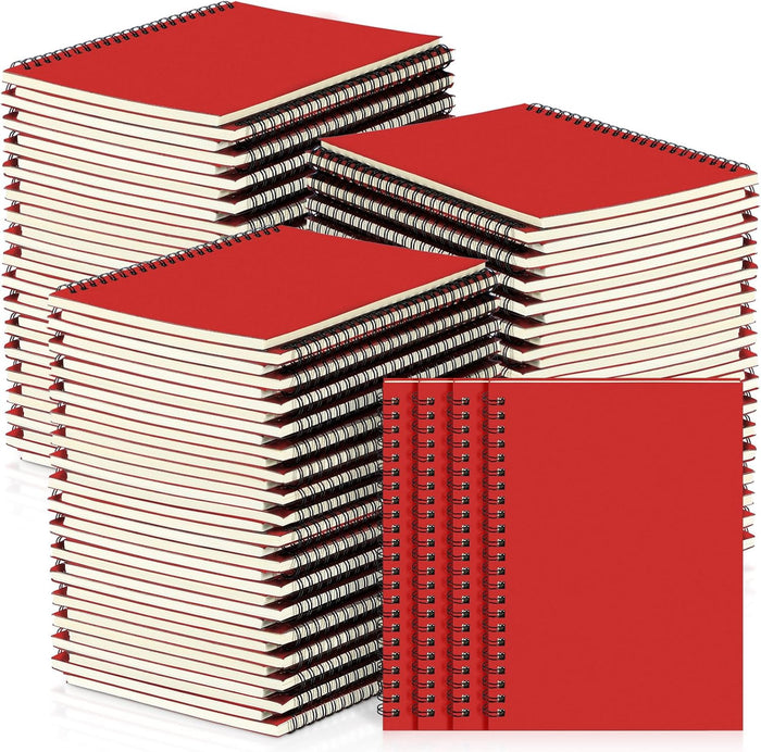 Yahenda Spiral Notebook Bulk A5 Journal Lined 8.3'' x 5.5'' Writing Composition Paper Small Notepad Subject Notebook for Students Office Business Back to School Supplies(Black,200 Pcs)