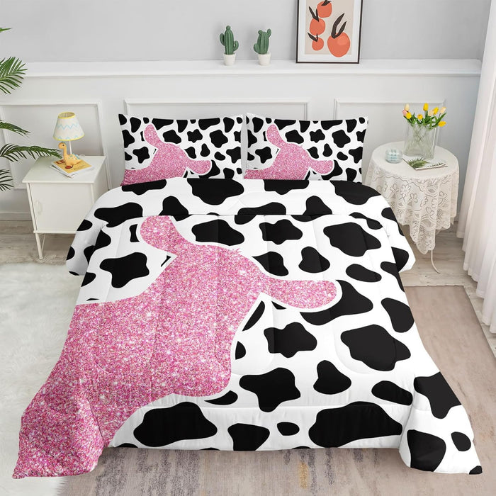 Kids Comforter Set American Flag Deer Printed Pattern Bedding Set with 1 Comforter and 2 Pillowcases for Girls Boys Bedroom All Season(American Flag Deer03 Twin)