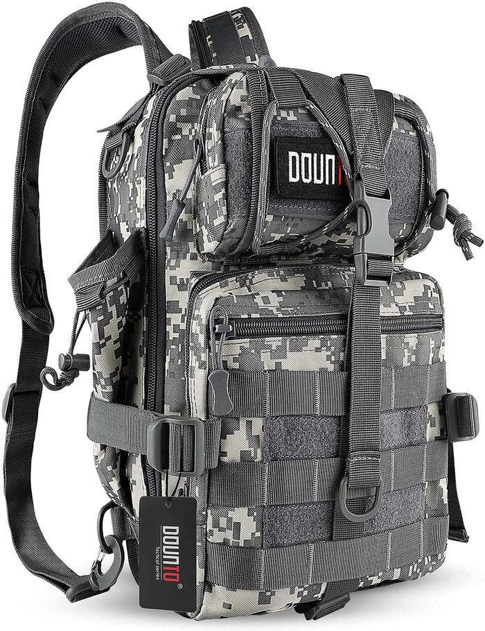 Tactical Backpack Medium EDC DayPack Military Molle Backpacks Bag Outdoor Rucksack for Fishing Hunting Camping (Khaki)