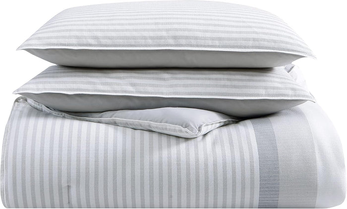 Nautica - King Comforter Set, Soft Yarn-Dyed Cotton Bedding, Medium Weight for Year Round Use, 3 Piece Bed Set with Matching Pillowcases (Fairwater Blue)