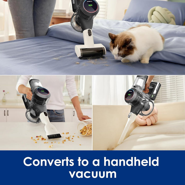 Tineco Pure ONE S11 Cordless Vacuum Cleaner, Smart Stick Handheld Cleaner Strong Suction & Lightweight, Cordless Handheld Vacuum Deep Clean Hair, Hard Floor, Carpet, Car (Pure ONE S11 Grey)