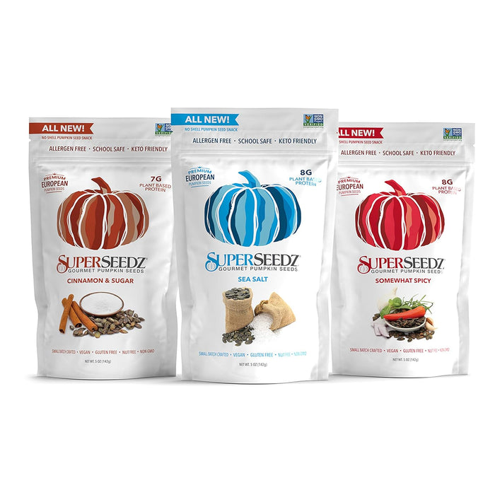 Super Seedz Seed Pumpkin Somewhat Spicy 5 Ounce - Pack of 2