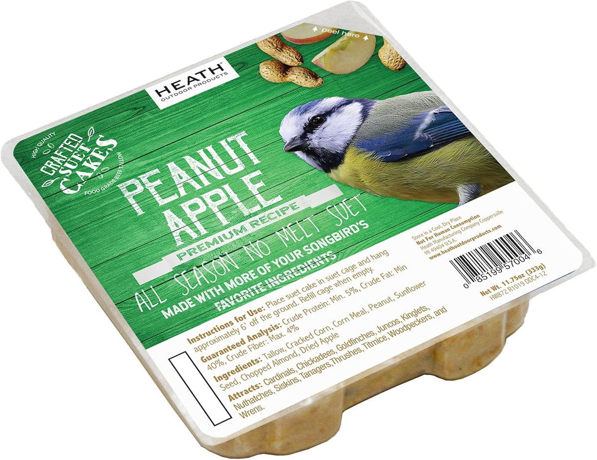 Heath Outdoor Products DDC7-12, Premium Crafted Suet Cakes, Pumpkin Treat, 11.75 Oz., 12 Pack, Natural