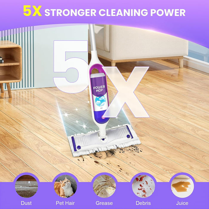 26 Pack Power Mop Pads Refills Compatible with Swiffer Power Mop, 14-Layer Thickened Multi-Surface Disposable Replacement Mop Pads, Suitable for All Kinds of Floor Cleaning