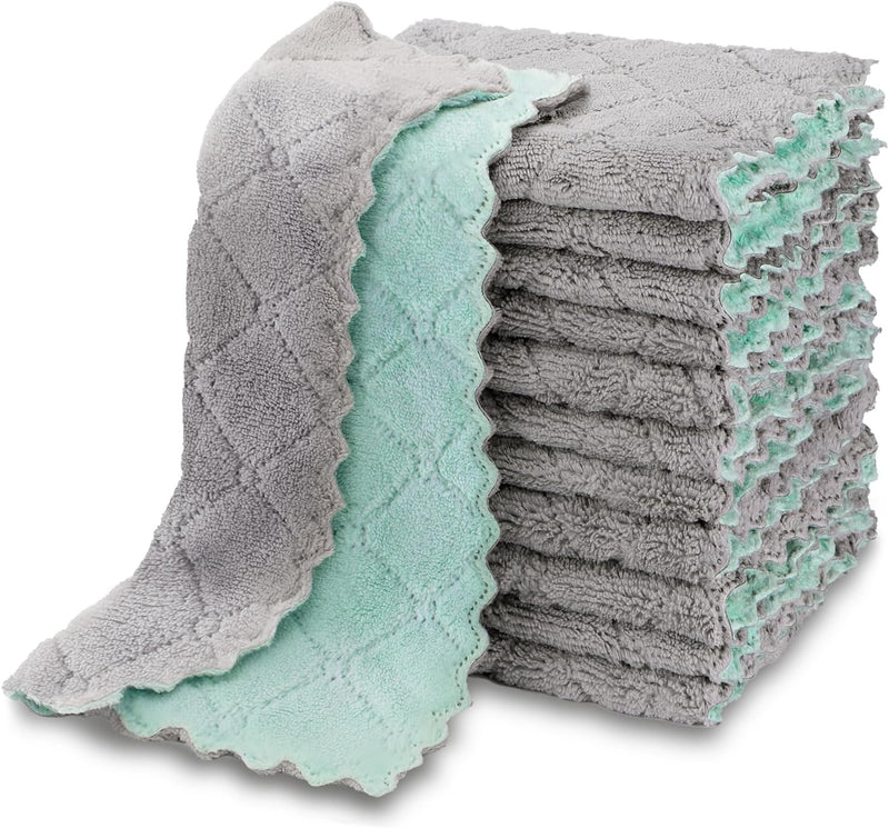 AIDEA Kitchen Towels, Absorbent Dish Cloth for Kitchen, Soft Dish Towels for Home, Multi-Purpose Cloths for Household Cleaning and Drying-8PK, 12”x12”