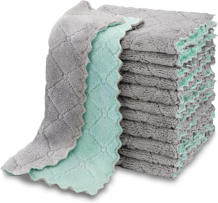AIDEA Kitchen Towels, Absorbent Dish Cloth for Kitchen, Soft Dish Towels for Home, Multi-Purpose Cloths for Household Cleaning and Drying-8PK, 12”x12”