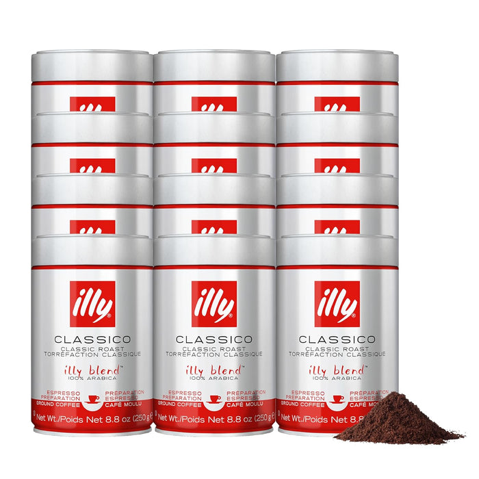Illy Coffee, Ground Drip Forte, Extra Dark Roast, 100% Arabica Bean Bold Signature Italian Blend, No Preservatives, 8.8 Ounce (Pack Of 1)