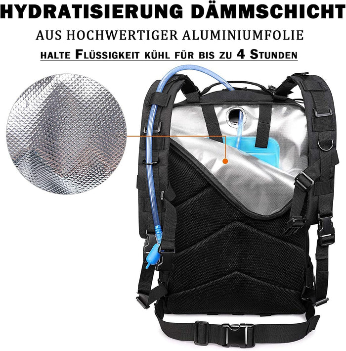 G4Free 50L Tactical Backpack 3 Day Assault Pack Outdoor Bug Out Bag Military Style for Trekking Camping Fishing Hiking