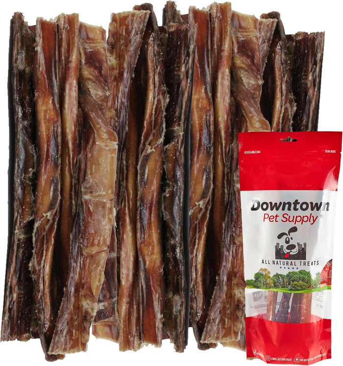 Downtown Pet Supply USA Sourced Bully Sticks for Dogs - Grass-fed Beef Chews, Low-Odor & Rawhide-Free, Long Lasting Dog Treats for Heavy Chewers - Healthy, Safe & Delicious Chews (6" 15 Pack)