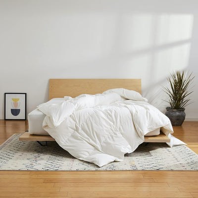 Brooklinen All Season Luxury Down Comforter, 100% Natural Canadian Duck Down Duvet Insert - 700 Fill Power, 100% Cotton Shell, Baffle Box Construction, Full/Queen Size Comforter