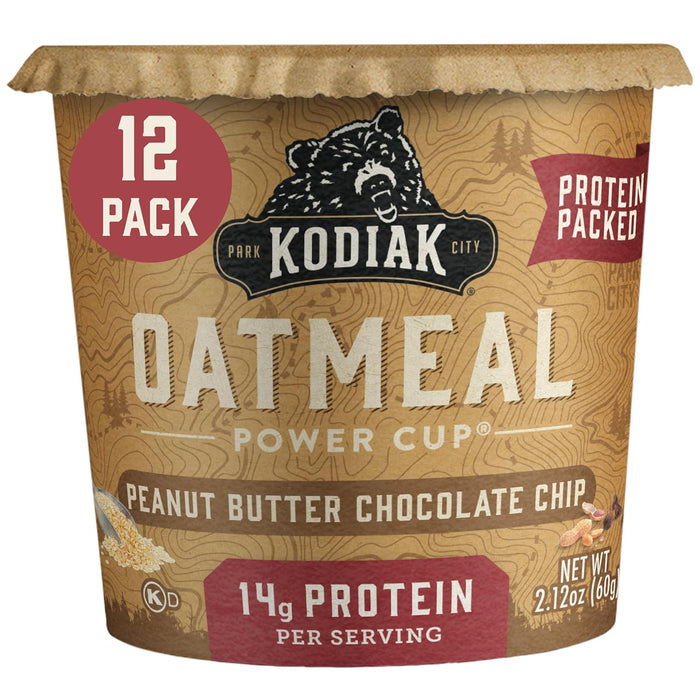 Kodiak Cakes Instant Protein Maple & Brown Sugar Oatmeal in a Cup, 2.12oz (Pack of 12)
