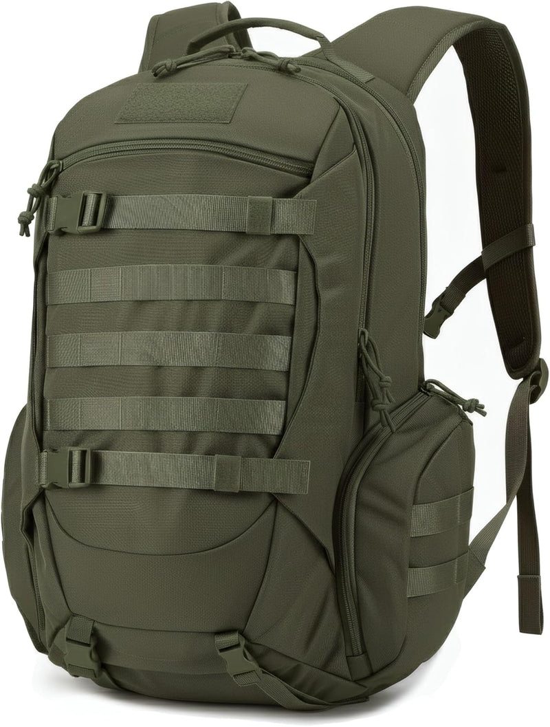 35L Tactical Backpack for Men, MOLLE Military Bug Out Bag, Waterproof Rucksack for Hiking with Hydration Port Balck CP