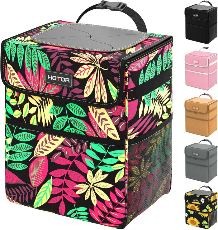 HOTOR Car Trash Can - Leak-Proof Car Organizer and Storage Bag for The Back/Front/Console of Any Cars,Sedans, SUVs & Trucks Easy-to-Install Car Accessory Interior