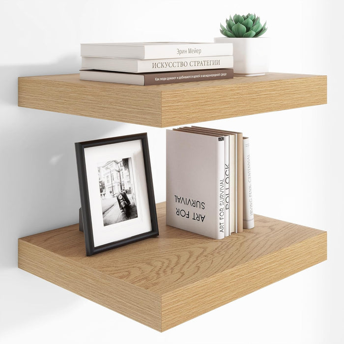 Heimlove Black Bathroom 12'' Deep Floating Shelves for Wall - Shelf Over Toilet Wall Mounted Farmhouse 24 inches,Rustic Wood Shelves Decor & Storage,Set of 1