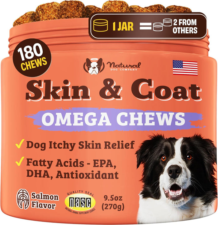 Natural Dog Company 25-in-1 Multivitamin Chews for Dogs – Daily Soft Dog Vitamins with Antioxidants, Zinc & Folic Acid – Supports Joints, Skin & Coat, Immune & Heart Health – All Ages, All Breeds