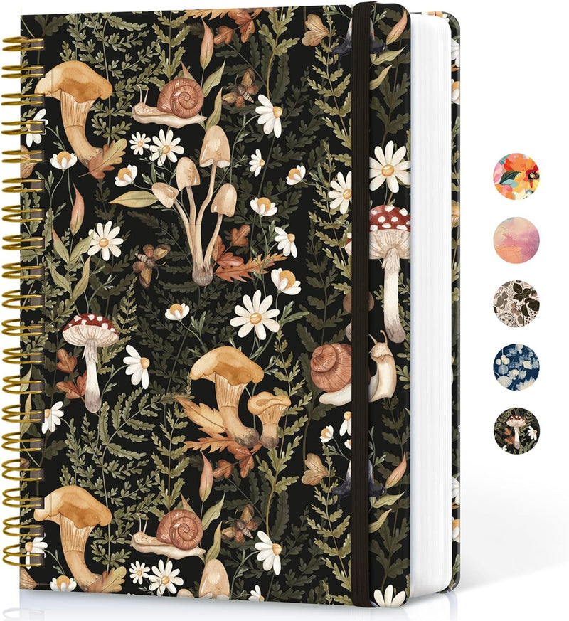 Lined Spiral Notebook Journal for Work, 300 Pages Thick B5 (7.1"x10") College Ruled Journal for Women & Writing, Hardcover Notebook for Note Taking, Perfect for Office Home School Supplies, Green