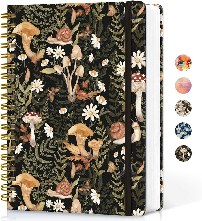 Lined Spiral Notebook Journal for Work, 300 Pages Thick B5 (7.1"x10") College Ruled Journal for Women & Writing, Hardcover Notebook for Note Taking, Perfect for Office Home School Supplies, Green