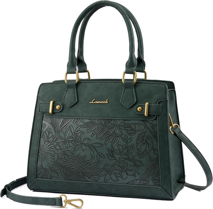 LOVEVOOK Purses and Handbags for Women, Tote Shoulder Bag Satchel Black Purse and PU Leather Top Handle for ladies