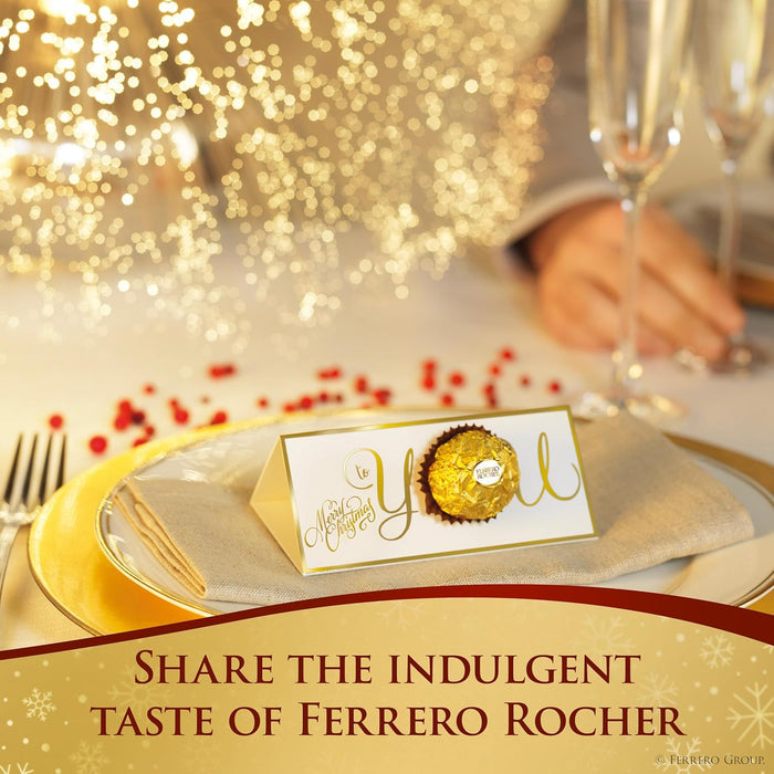 Ferrero Rocher, Premium Milk Chocolate Hazelnut, Individually Wrapped Chocolate Gift Box, 24 Count, 10.6 oz