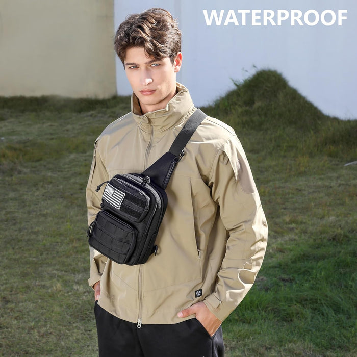 Wotony Tactical Crossbody Bag for Men - Durable Sling Bag with Cross Body Design EDC Shoulder bag