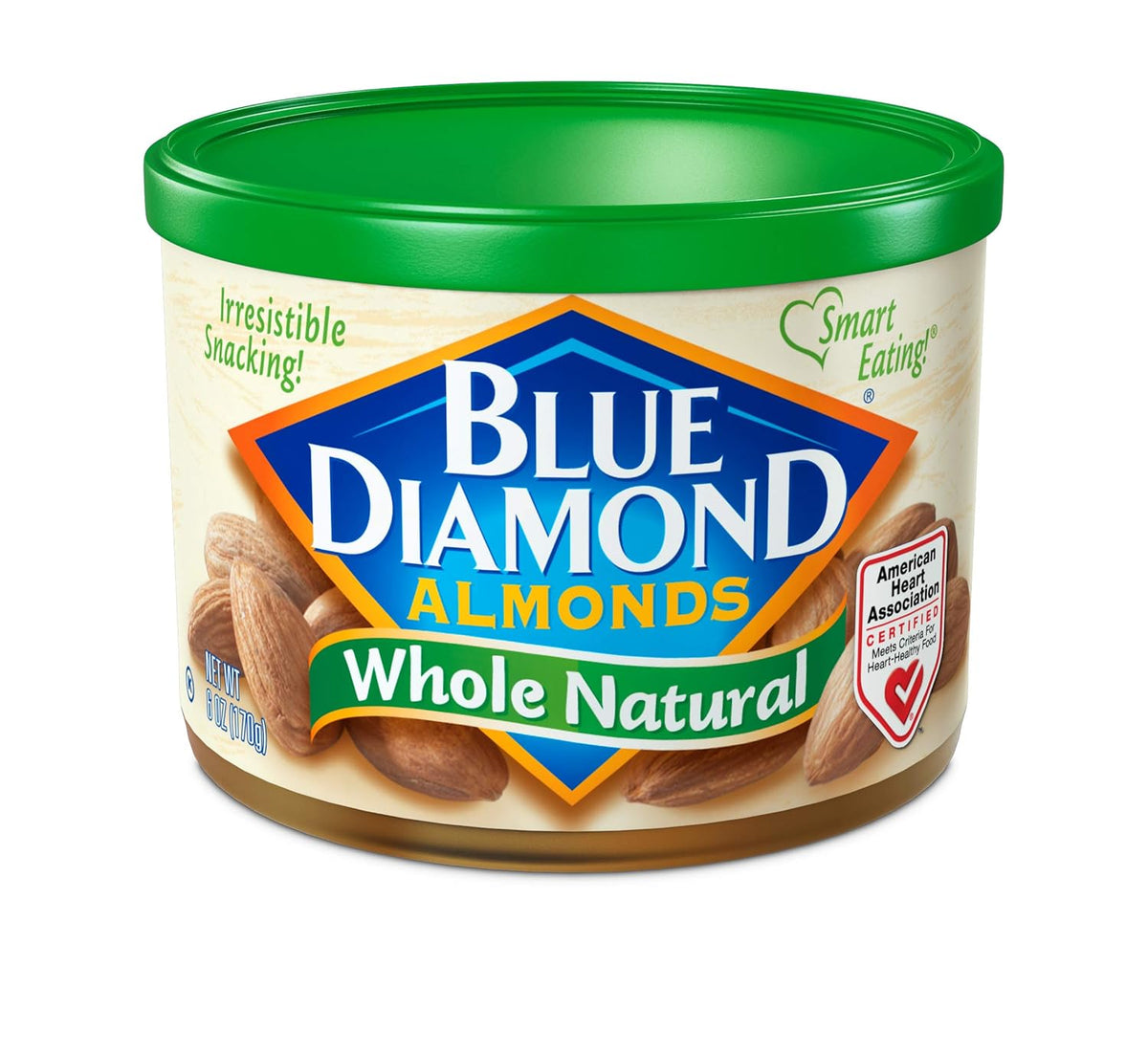 Blue Diamond Almonds, Snack Nut Flavored Honey Butter perfect for on-the-go and snacking, 6 Ounce Can