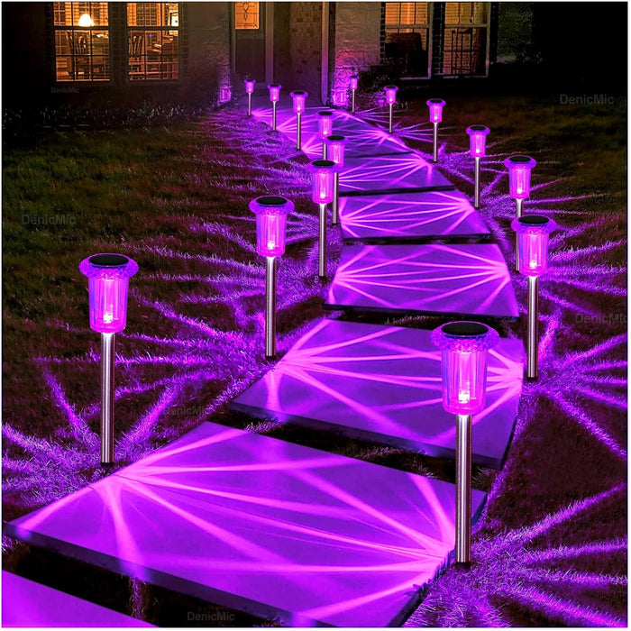 DenicMic Solar Lights LED Waterproof Pathway Lights