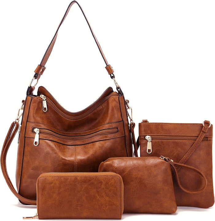 Purses For Women Handbags And Wallet Set Large Hobo Crossbody Bag Ladies Purse Totes 4 PCS | And Wallet Set, Large, Ladies Purse, 4 PCS