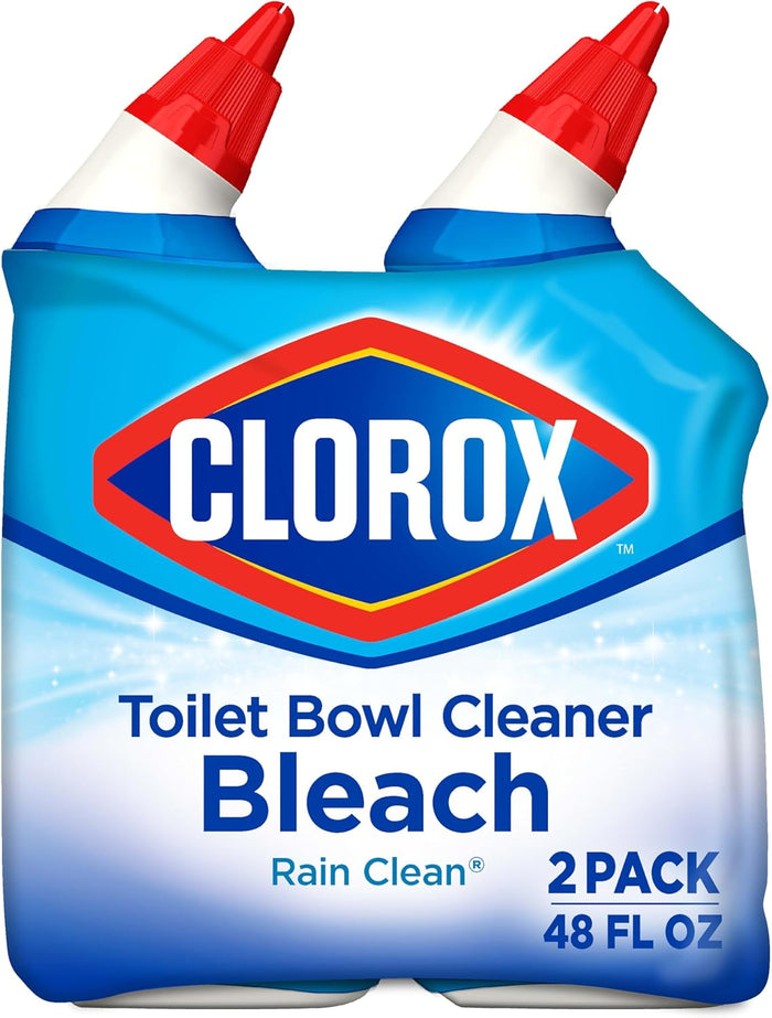 CLOROX Toilet Bowl Cleaner Clinging Bleach Gel, Ocean Mist, 24 Fl Oz, Pack of 2 (Package May Vary)