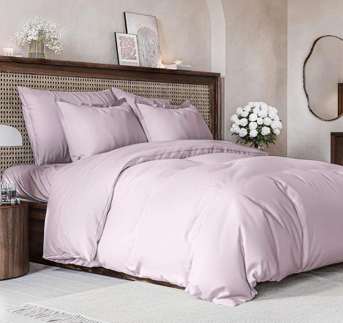 Duvet Cover King Size Set - Extra Soft King Size Duvet Cover 104 x 90 with 2 Pillow Shams - Hotel Luxury, Easy Care and Fade Free with Zipper Closures & Ties - Comfy, Breathable Bedding Set (White)