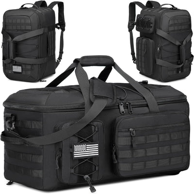 50L Gym Bags for Men, 3 in 1 Travel Duffle Bag with Shoe Compartment, Tactical Military Backpack for Overnight Weekender Gym Traveling Workout Deployment