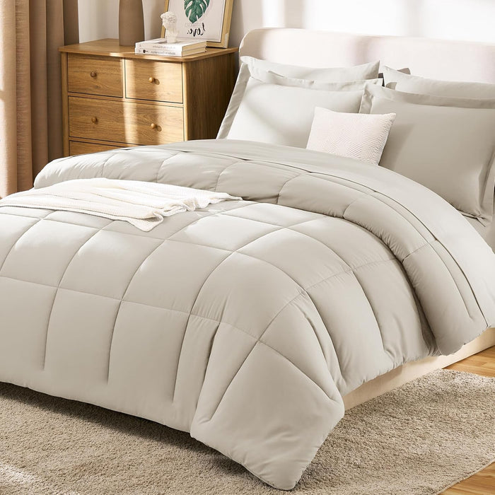 CozyLux Sage Green Full Size Comforter Sets with Sheets - 7 Pieces Bed in a Bag, Full Size Bed Set Bedding Sets for All Season with Comforter, Flat Sheet, Fitted Sheet, Pillowcases & Pillow Shams