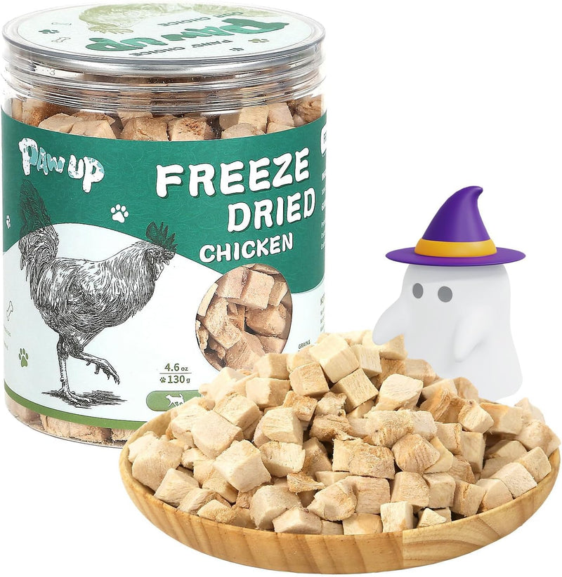 PAWUP Freeze Dried Chicken Heart Pet Treats, High Protein Freeze-Dried Pet Food for Dogs, Cats, Fresh Ingredient, 3.2 oz, Rawhide Free, Gluten&Grain Free