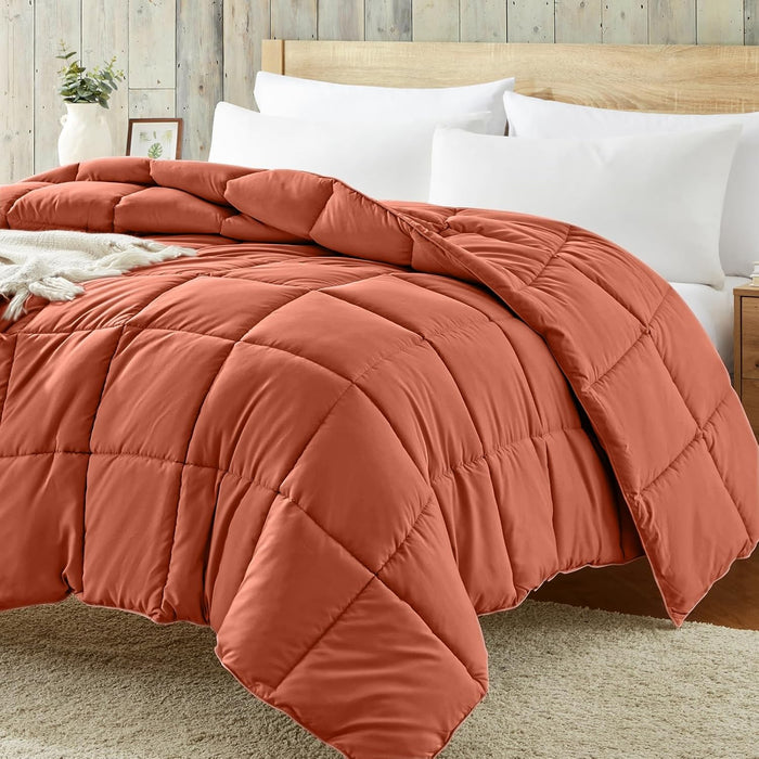 Homelike Moment Comforters Queen Size - Grey Duvet Insert Down Alternative Bed Queen Comforter, Lightweight Bedding Comforters Full Size Quilted Soft All Season Reversible Dark Gray/Light Grey