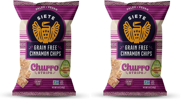 Siete Grain Free Cinnamon Churro Strips, 5 oz Bag (1 Pack) - Dairy Free, Paleo, Vegan, Non-GMO, Gluten Free