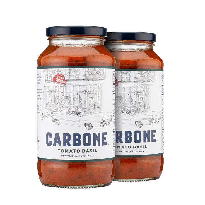 Carbone Pasta Sauce VARIETY PACK of Spicy Vodka, Marinara, Four Cheese, Tomato Basil, Tomato Sauce Made with Fresh, Natural Ingredients, Non GMO, Gluten Free, Low Carb, 24 Fl Oz (Pack of 4)