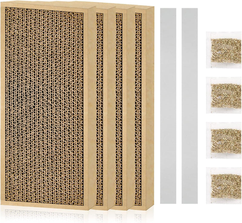 HappyFreeSX Splicing Cat Scratch Pad: Cat Scratchers for Indoor Cats and Kitten, 2 Pack Cat Scratching Pad, Cat Scratcher Cardboard, Scratching Pad, Premium Scratch from Cats, Double-Sided Design