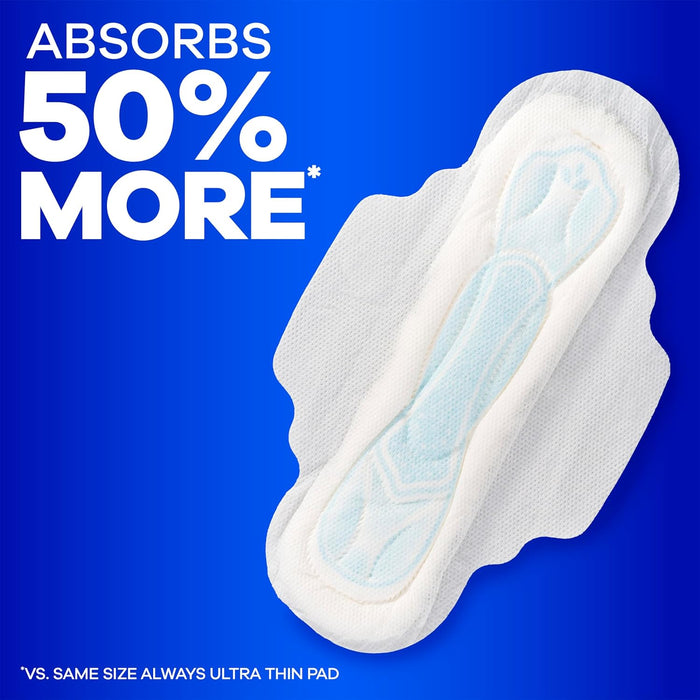 Always Maxi Feminine Pads with Wings for Women, Size 2, Long Super Absorbency, Unscented 60 Count