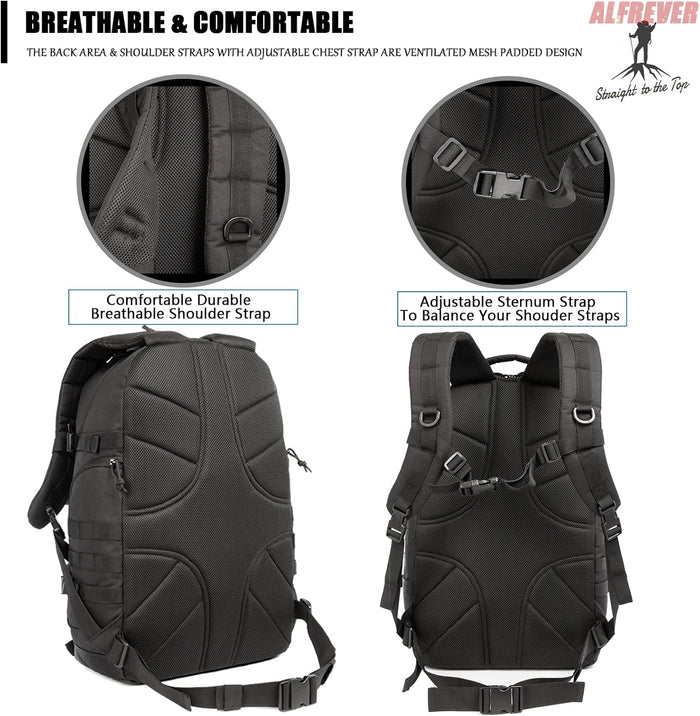 38L Military Tactical Backpack Pack Bag|Army Backpacks|Large Camping Hiking Rucksack Daypack for Outdoor Women Man
